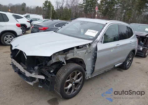 2021 BMW X3 xDrive30I из США, поврежденный, VIN 5UXTY5C05M9E47635